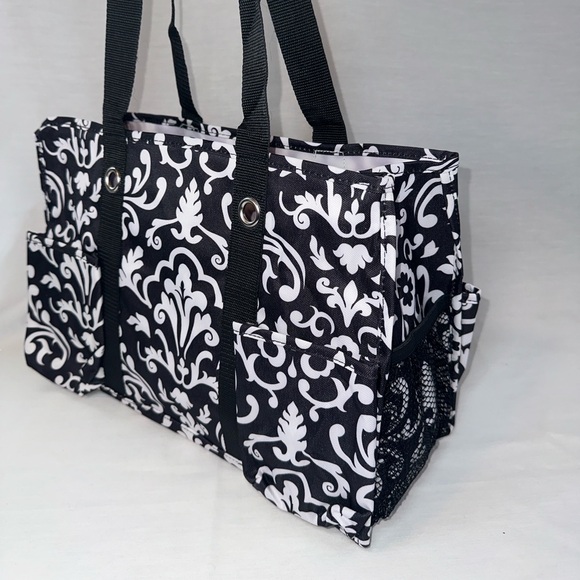 Thirty-One Organizing Utility Tote Black Parisian Pop Multi-Purpose NWT - Picture 6 of 13
